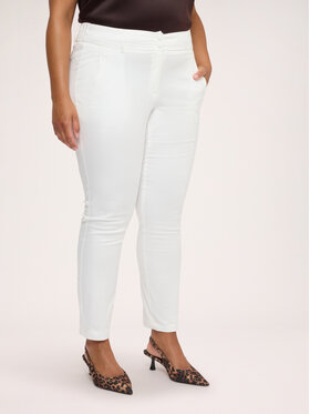 Fiorella Rubino Fiorella Rubino Pantaloni di tessuto P058L002445N011 Bianco Slim Fit