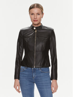 Rinascimento Rinascimento Яке от имитация на кожа CFC0117800003 Черен Regular Fit