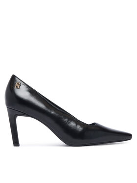 Tommy Hilfiger Tommy Hilfiger Kõrgete kontsadega Squared Toe High Heel Lth Pump FW0FW09510 Must
