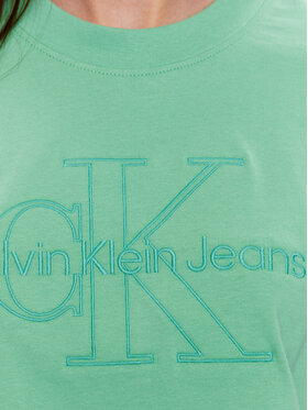 Calvin Klein Jeans T-shirt J20J221048 Zelena Relaxed Fit