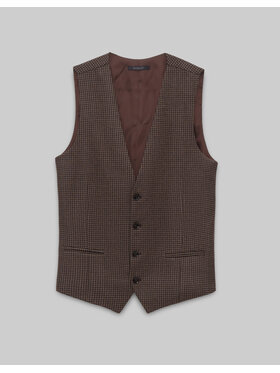 Borgio Borgio Kamizelka cortina_br Brązowy Slim Fit