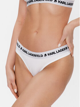 KARL LAGERFELD KARL LAGERFELD Stringtanga Logo 211W2110 Weiß
