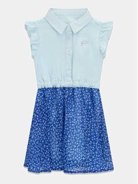 Guess Kids Guess Kids Vestito da giorno 181428 Celeste Classic Fit