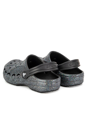 Crocs Natikači BAYA GLITTER CLOG 207015-0C4 Črna