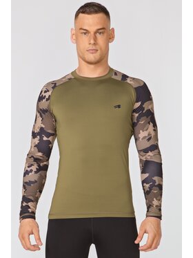ROUGH RADICAL ROUGH RADICAL Koszulka techniczna FURIOUS ARMY LS Khaki Slim Fit