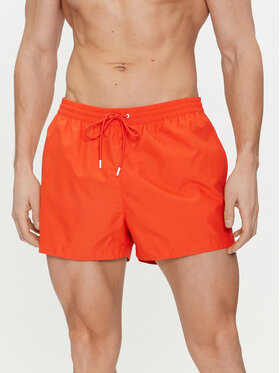 Calvin Klein Swimwear Calvin Klein Swimwear Szorty kąpielowe KM0KM00956 Pomarańczowy Regular Fit