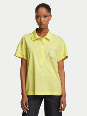 Liu Jo Liu Jo Тениска с яка и копчета TA6159 JS870 Жълт Regular Fit
