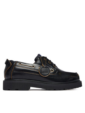 Tommy Jeans Tommy Jeans Īsi apavi Archive '01 Boat Shoe Lthr EM0EM01705 Melns