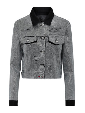 PHILIPP PLEIN PHILIPP PLEIN Jeansová bunda 21829 Černá Regular Fit