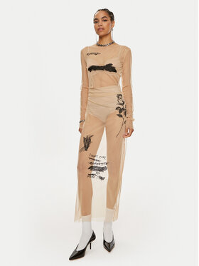 Patrizia Pepe Patrizia Pepe Коктейльна сукня 8A1389 J223-B806 Бежевий Slim Fit