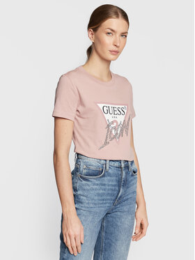 Guess Guess T-Shirt Icon W2BI12 I3Z13 Różowy Regular Fit