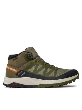 Salomon Salomon Παπούτσια πεζοπορίας Outrise Mid GORE-TEX L47143600 Χακί