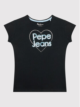 Pepe Jeans Pepe Jeans T-shirt Harriet PG502842 Crna Regular Fit