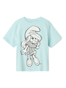 NAME IT NAME IT Tricou Fleur Smurfs 13241788 Albastru Regular Fit