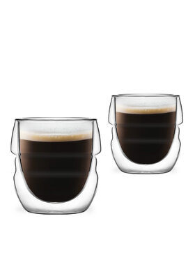 Vialli Design Vialli Design Komplet szklanek 2 SZKL.DO ESPRESSO Z PODW.ŚC. 70ML SFERICO 7947 Przezroczysty