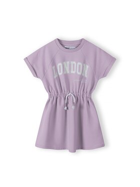 MINOTI MINOTI Sukienka dzianinowa 18FLEECE 68 Fioletowy Regular Fit