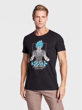 Capslab Capslab Tricou Dragon Ball Vegeta CL/DBS/1/TSC/FUS1 Negru Regular Fit
