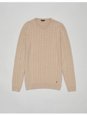 Borgio Borgio Sweter cartolano Beżowy Classic Fit