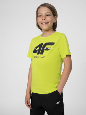 4F 4F T-Shirt 4FJSS23TTSHM290 Zielony Regular Fit