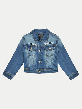 Guess Guess Geacă de blugi K4GL01 D4CA0 Bleumarin Regular Fit