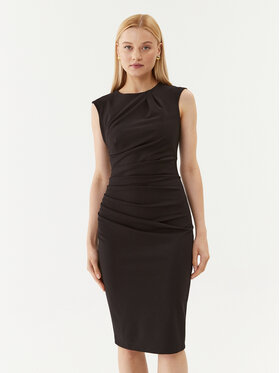 Rinascimento Rinascimento Коктейлна рокля CFC0114875003 Черен Slim Fit