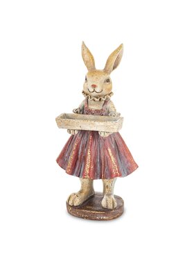 MIAhome MIAhome Figurka króliczka AMELIA ze skrzynką na kwiaty Kolorowy