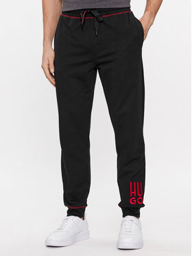 Hugo Hugo Pantaloni trening Logo 50510541 Negru Relaxed Fit