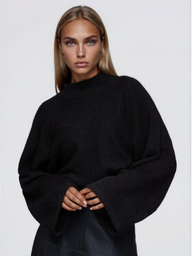 Ombre Ombre Sweter OW-SW-E0063 Brązowy Relaxed Fit