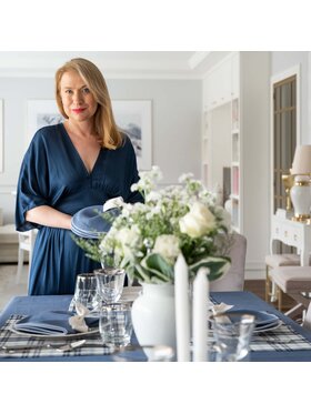 Roseberry Home Roseberry Home Obrus Royal Blue Niebieski