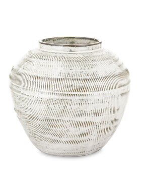 MIAhome MIAhome Wazon ceramiczny 22x24,5x24,5 cm HUGLI Beżowy