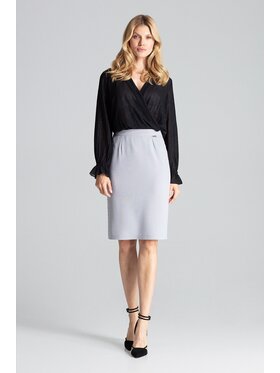 FIGL FIGL Spódnica M688 Szary Regular Fit
