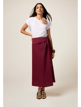 Oltre Oltre Spódnica maxi 1165R001524N029 Bordowy A-Line Fit