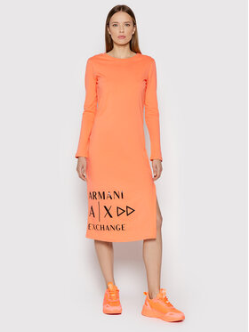 Armani Exchange Armani Exchange Sukienka codzienna 6KYA70 YJ3RZ 1675 Pomarańczowy Regular Fit