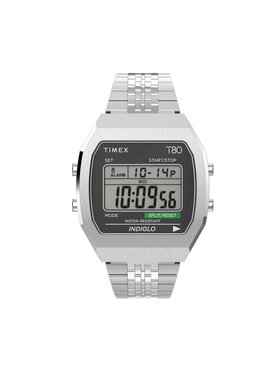 Timex Timex Zegarek T80 TW2V74200 Srebrny