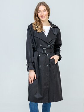 Perso Perso Trenčkot BLE262678F Černá Regular Fit