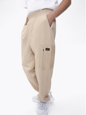 Sprandi Sprandi Spodnie dresowe SP22-SPM112 Beżowy Relaxed Fit