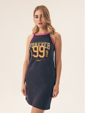 Esotiq Esotiq Noční košile 43063 Modrá Regular Fit