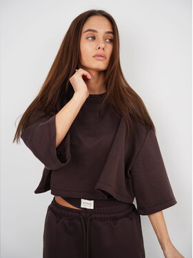 MissDenim MissDenim Top Crop Top Brązowy Oversize
