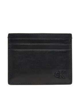 Calvin Klein Calvin Klein Bankkártya tartó Bold Ck Suede Cardholder LV04D1363G Fekete