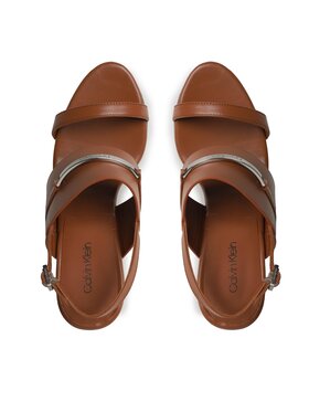 Calvin Klein Sandali Block Hl Sandal HW0HW01612 Rjava