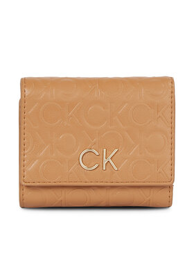 Calvin Klein Calvin Klein Damen Geldbörse Re-Lock Trifold Xs Emb K60K611321 Braun