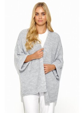 Makadamia Makadamia Kardigan S145 Szary Comfortable Fit
