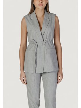 Vila Vila Μπουφάν γυναικείο Visala S/L Tailored /R/Bfs Γκρι Tailored Fit