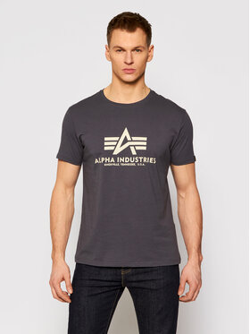 Alpha Industries Alpha Industries T-Shirt Basic 100501 Szary Regular Fit