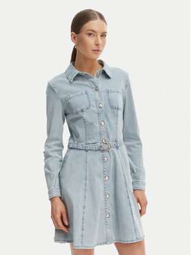 Morgan Morgan Дънкова рокля 261-RODEX Светлосиньо Slim Fit