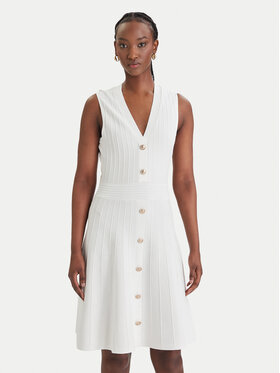 Guess Guess Úpletové šaty W6GK53 Z0658 Biela Regular Fit