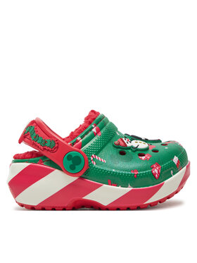 Crocs Crocs Natikače Classic Mickey Xmass Lined Clog T 210815 Zelena