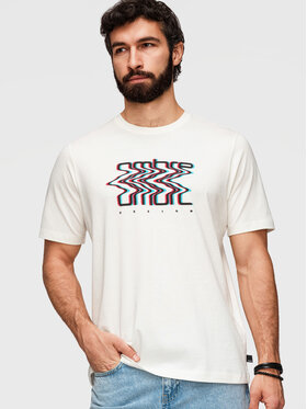 Ombre Ombre T-Shirt OM-TSPT-0286 Biały Regular Fit