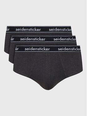 Seidensticker Seidensticker Komplet 3 par slipów 12.200019 Czarny