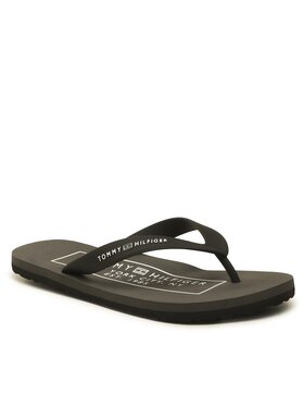 Tommy Hilfiger Japonke Rubber Hilfiger Beach Sandal FM0FM04468 Črna